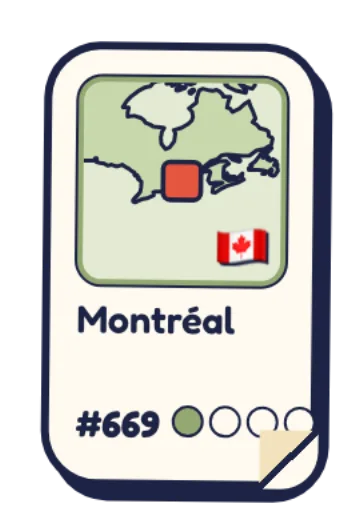 Montréal, carte ville courante