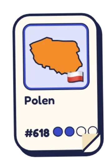 Polen, seltene Länderkarte